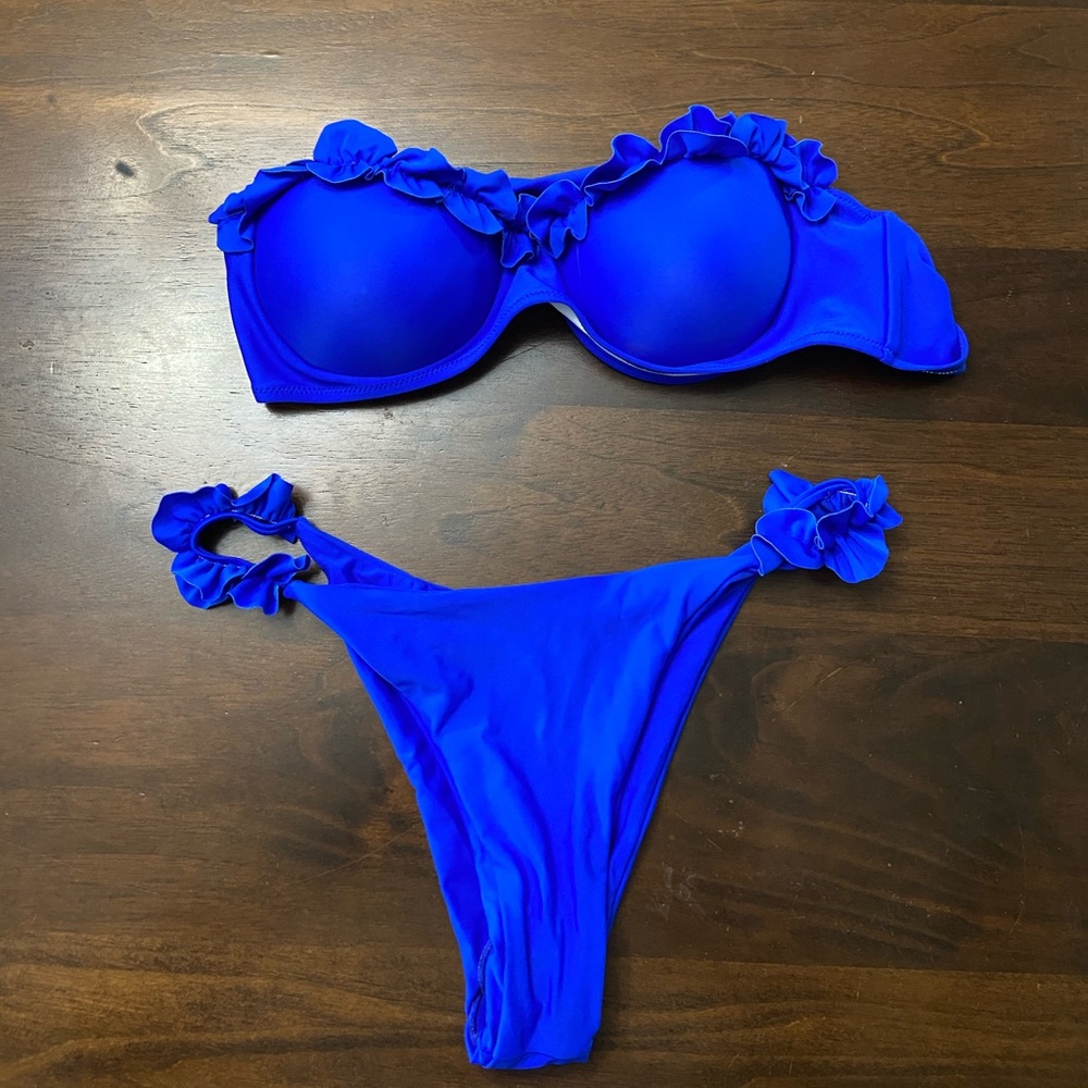Royal blue bikini set